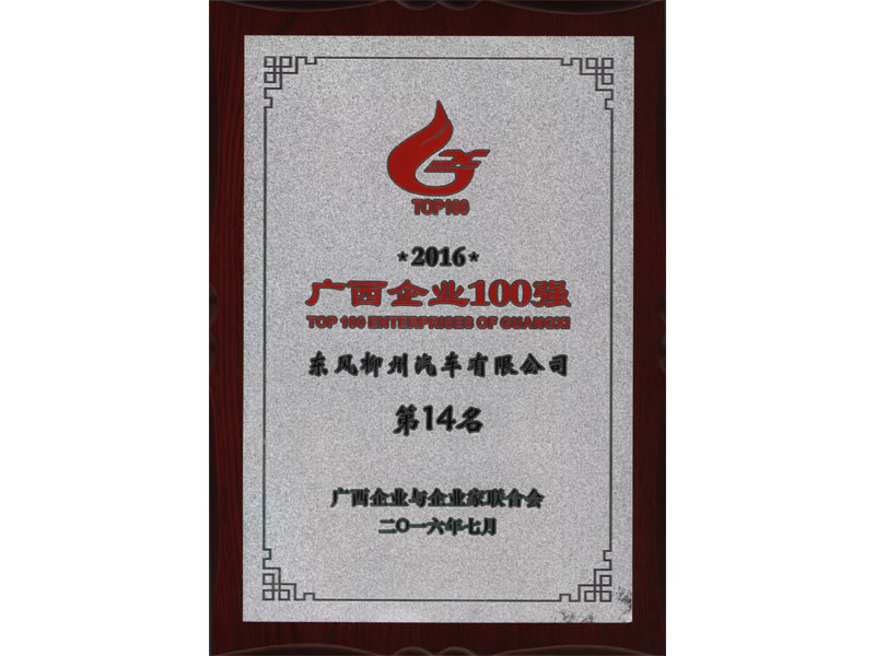 2016年广西企业100强